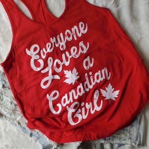 🔥3/$30 Everyone Loves A Canadian Girl Tank Top